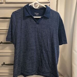 UNTUCKit Men's Peyton Navy Striped Shirt